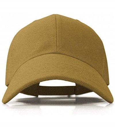 Baseball Caps Plain Adjustable Baseball Cap Classic Adjustable Hat Men Women Unisex Ballcap 6 Panels - Khaki/Pack 2 - CF192WR...