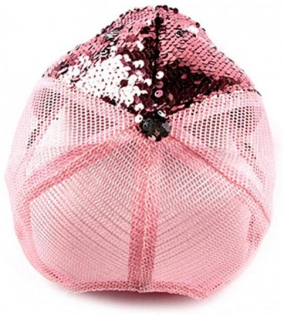 Baseball Caps Sequin Hat Magic - Reversible Adjustable Baseball Hat Cap - Pink - CO18G7DLLO4 $8.62