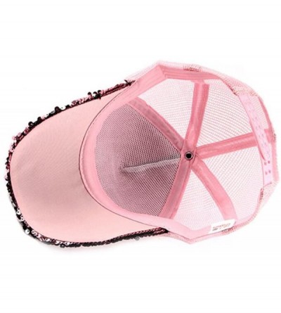 Baseball Caps Sequin Hat Magic - Reversible Adjustable Baseball Hat Cap - Pink - CO18G7DLLO4 $8.62