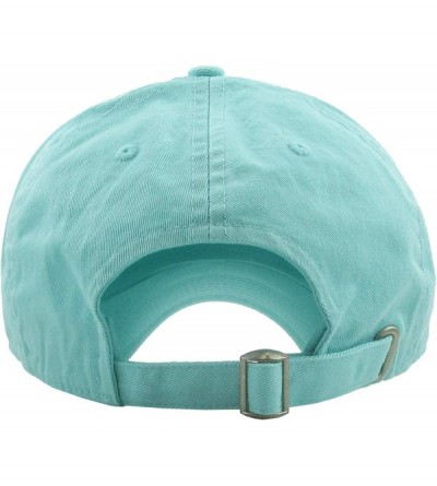 Baseball Caps Dad Hat Adjustable Plain Cotton Cap Polo Style Low Profile Baseball Caps Unstructured - Diamond Blue - CV17AANS...