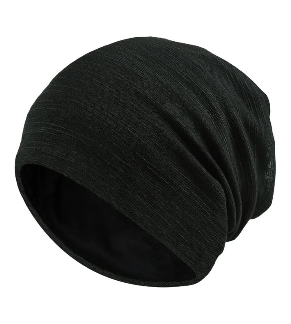 Skullies & Beanies Unisex Winter Slouchy Beanie Warm Cap Men Women - Skull Cap - Baggy Beanies Hip-hop Casual Scarf Hat (Blac...