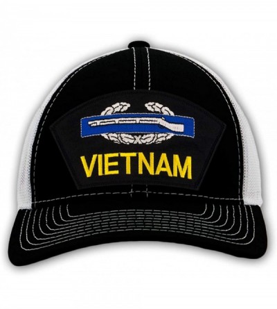 Baseball Caps Combat Infantryman Badge - Vietnam Hat/Ballcap Adjustable One Size Fits Most - Mesh-back Black & White - C718OZ...