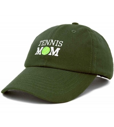 Baseball Caps Premium Cap Tennis Mom Hat for Women Hats and Caps - Olive - CV18IOKIXTD $10.04
