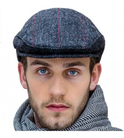 Newsboy Caps Charcoal Gray Tweed Flat Cap- Made in Ireland - CV189RH4TYS $49.59