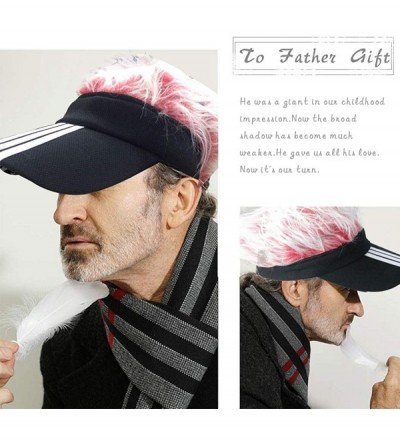 Visors Flair Hair Visor Sun Cap Wig Peaked Novelty Baseball Hat with Spiked Hair - 11 - CY194THAECZ $6.91