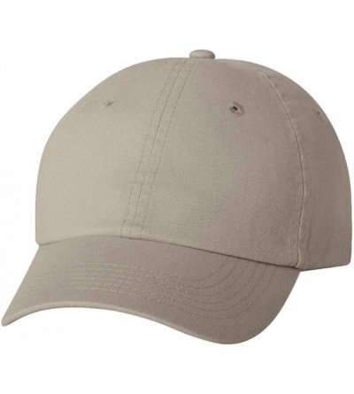 Baseball Caps Bio-Washed Unstructured Cotton Adjustable Low Profile Strapback Cap - Khaki - CG12EXQQ1NN $8.60