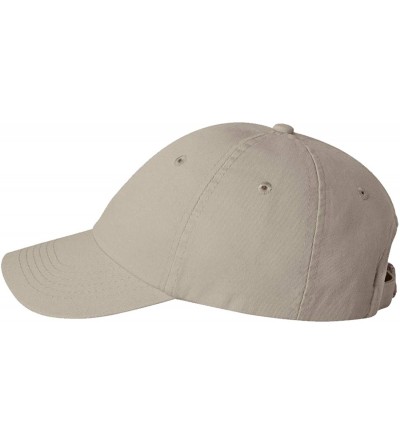 Baseball Caps Bio-Washed Unstructured Cotton Adjustable Low Profile Strapback Cap - Khaki - CG12EXQQ1NN $8.60