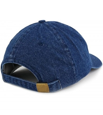 Baseball Caps American Flag and USA Embroidered 100% Cotton Denim Cap Dad Hat - Dark Blue - C8185YN9E9L $16.21