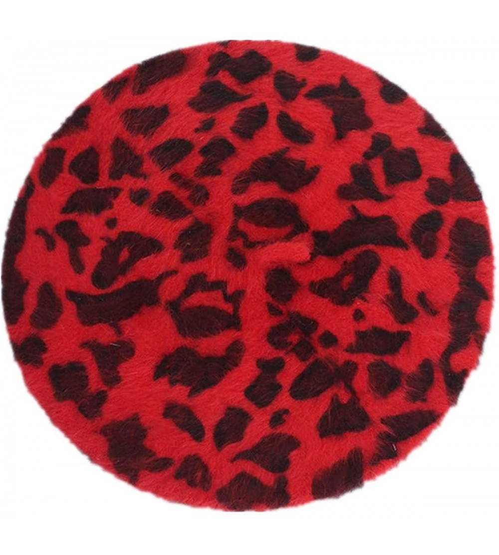 Berets Women Or Men 100% Wool Solid Berets French Beret - Leopard 5 - C218UKRAZK8 $13.40