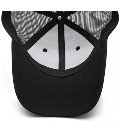 Baseball Caps Cotton Baseball Cap Classic Snapback Vintage Mesh Hats - Black-46 - CU18UMKUE0C $13.05