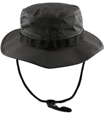 Sun Hats Premium Quality Military Boonie Hat - Black - CT12CQP6J8P $10.62