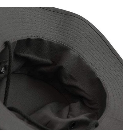 Sun Hats Premium Quality Military Boonie Hat - Black - CT12CQP6J8P $10.62