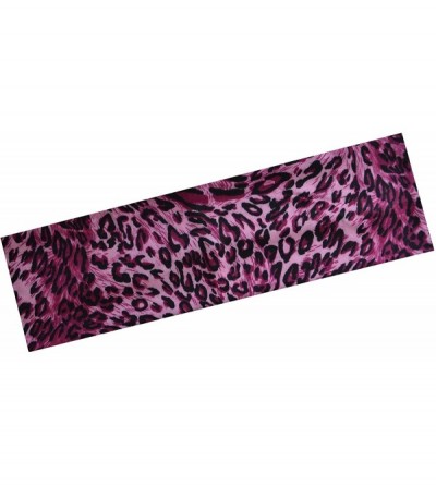 Headbands (Set of 3) Leopard Animal Print Stretch Headband - Pink / Green / Brown - CX11CMO13MD $12.57