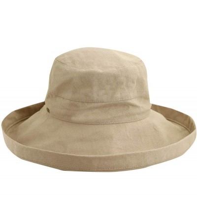 Sun Hats Women's Cotton Hat with Inner Drawstring and Upf 50+ Rating - Taupe - C11130G37E9 $64.05