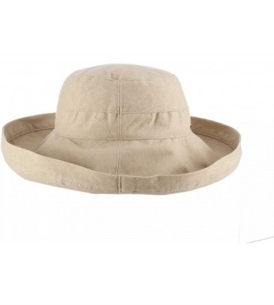 Sun Hats Women's Cotton Hat with Inner Drawstring and Upf 50+ Rating - Taupe - C11130G37E9 $35.08