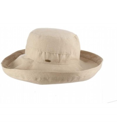 Sun Hats Women's Cotton Hat with Inner Drawstring and Upf 50+ Rating - Taupe - C11130G37E9 $35.08